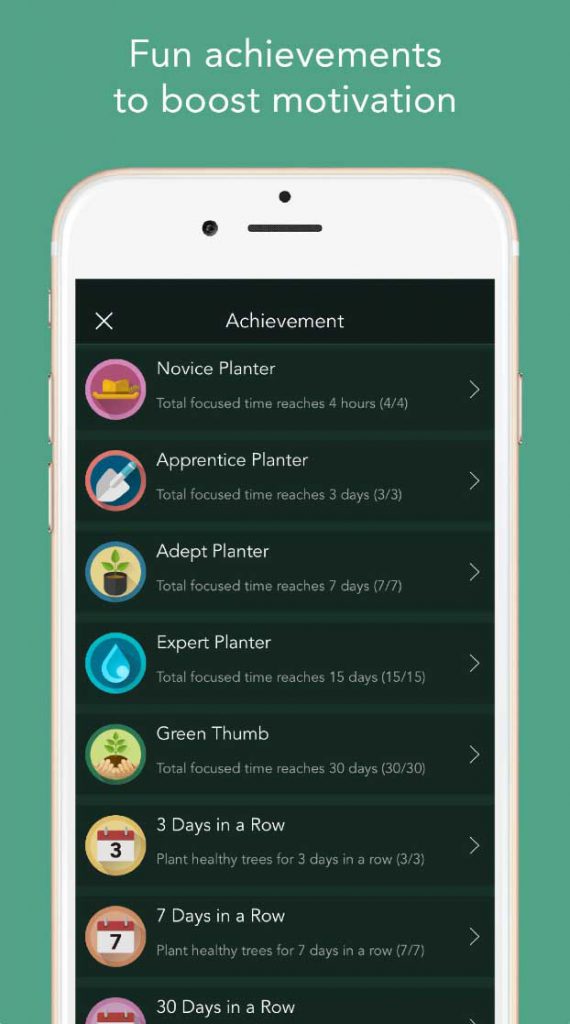 forest app achievements