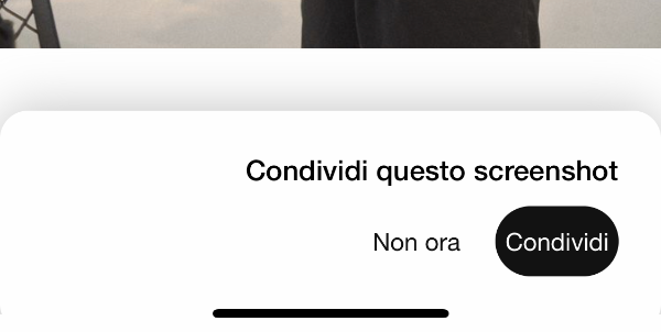 condividi lo screenshot